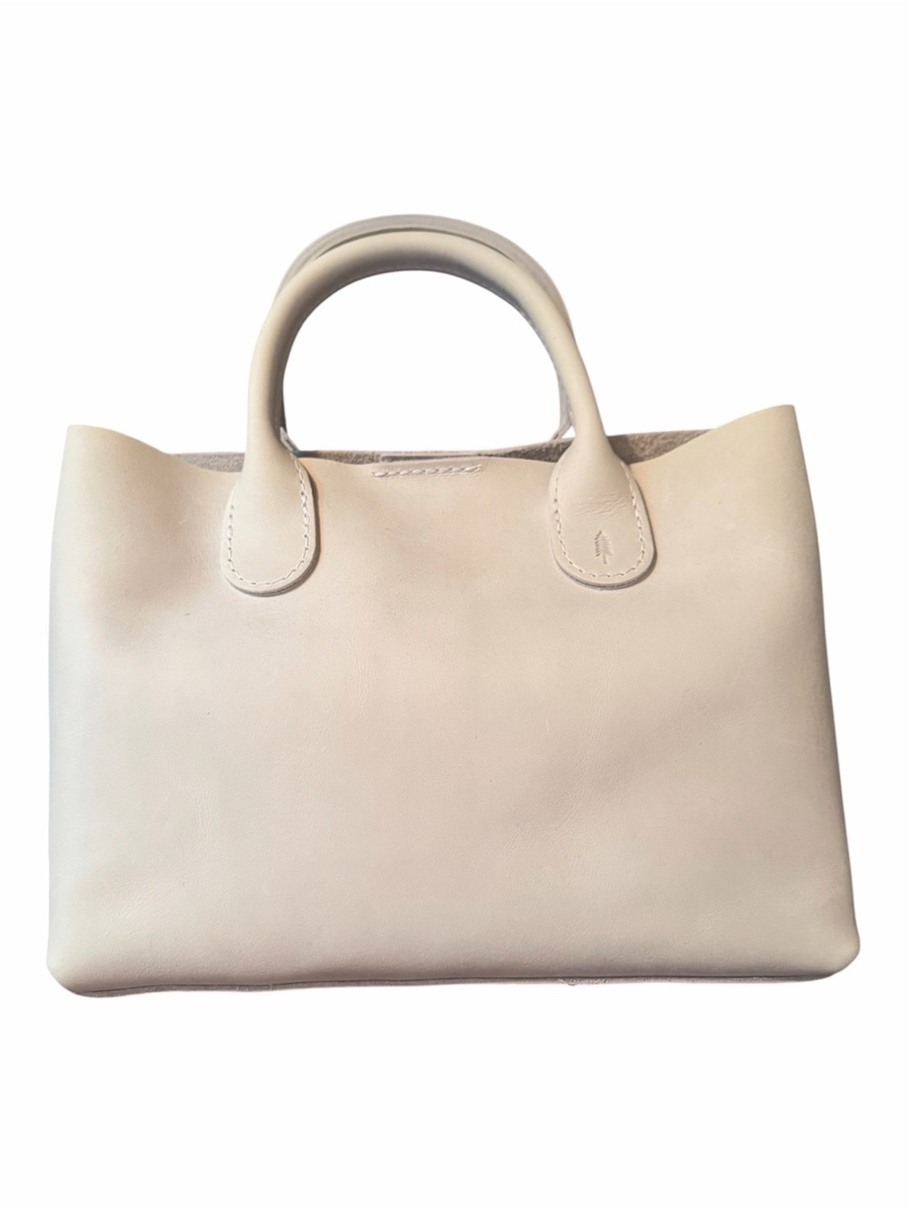 PORTLAND LEATHER Raindrop Crossbody Beluga Large